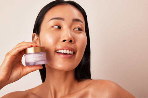 Woman Using Lemon & Beaker’s Brightening Cream 